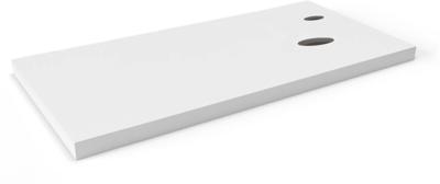 Ben Elina blad Mat wit 120x45x2 cm met 1 sifonuitsparing rechts en kraangat rechts