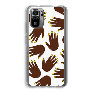 Hands dark: Xiaomi Redmi Note 10S Transparant Hoesje