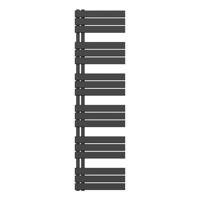 Handdoekradiator BWS Boss Links aansluiting 890W 180x50 cm Mat Zwart Boss & Wessing