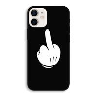 Middle finger black: iPhone 12 Biologisch afbreekbaar hoesje