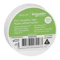 Schneider Electric 2420104 Isolatietape Wit (l x b) 20 m x 19 mm 8 stuk(s) - thumbnail