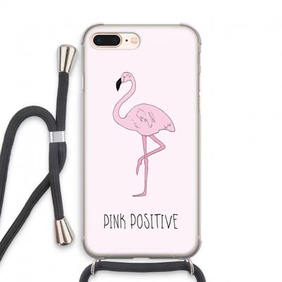 Pink positive: iPhone 8 Plus Transparant Hoesje met koord