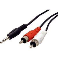Roline 11.09.4341 Jackplug Audio Aansluitkabel [1x Jackplug male 3,5 mm - 2x Cinch-stekker] 1.50 m Zwart Afgeschermd