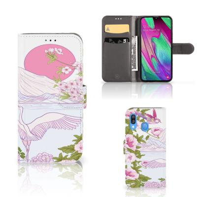 Samsung Galaxy A40 | Telefoonhoesje | Met pasjeshouder | Bird Standing