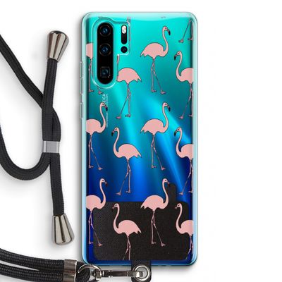 Anything Flamingoes: Huawei P30 Pro Transparant Hoesje met koord