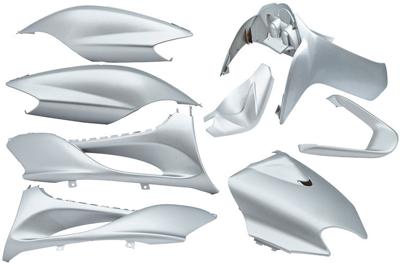 Edge Plaatset 9-delig voor yamaha jog r/ mbk machg - metallic zilver