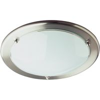 LED Plafondlamp - Plafondverlichting - Trion Primy - E27 Fitting - Rond - Mat Nikkel - Aluminium - thumbnail