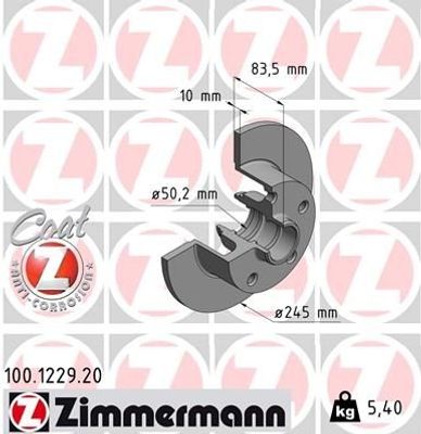 Remschijf Coat Z 100122920