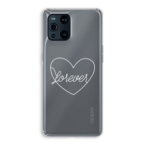 Forever heart pastel: Oppo Find X3 Pro Transparant Hoesje