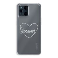 Forever heart pastel: Oppo Find X3 Pro Transparant Hoesje