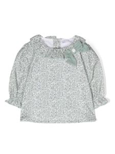 Patachou blouse fleurie à col volanté - Vert