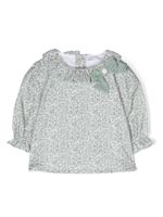 Patachou blouse fleurie à col volanté - Vert