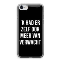 Meer verwacht - Zwart: iPhone 8 Transparant Hoesje