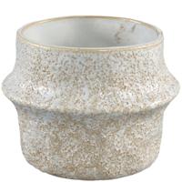 PTMD bloempot ivery keramiek crème 15 cm | 12 stuks