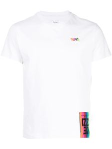 izzue t-shirt en coton à patch logo - Blanc