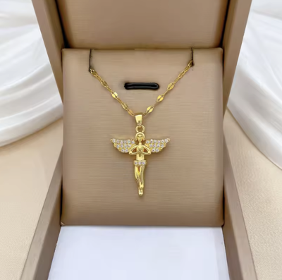 Aartsengel ketting goud met zikroon - Sieraden - Spiritueelboek.nl