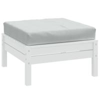 VidaXL Palletkussen 60x60x9,5 cm stof gemêleerd lichtgrijs