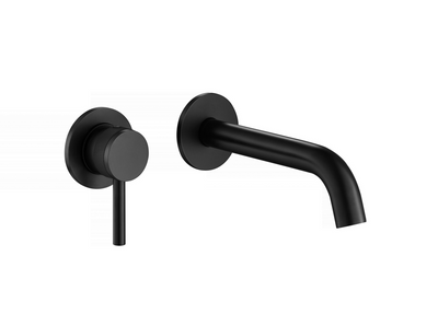 Sub Nala afbouwdeel voor inbouw éénhendel wastafelmengkraan met uitloop 19,3 cm, mat zwart