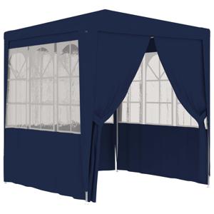 Partytent met zijwanden professioneel 90 g/m 2x2 m blauw