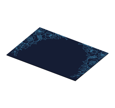 Placemat voor huis Marineblauwe bloemen