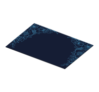 Placemat voor huis Marineblauwe bloemen