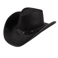 Boland Carnaval verkleed Cowboy hoed El Paso - zwart - volwassenen - Western thema   -