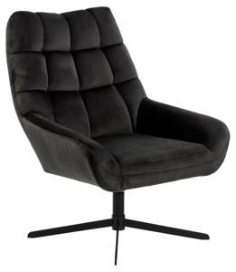 Milaan fauteuil Liv velvet - grijs/bruin