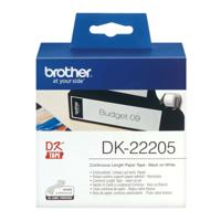 Continu Papier voor Printers Brother DK22205 Wit Zwart (1 Stuks)