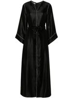 Baruni robe longue Hosta à taille ceinturée - Noir