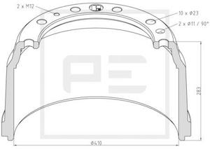 Pe Automotive Remtrommel 026.638-00A