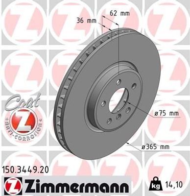 Remschijf Coat Z 150344920