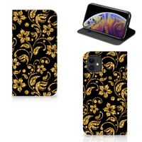 Apple iPhone 11 Smart Cover Gouden Bloemen - thumbnail