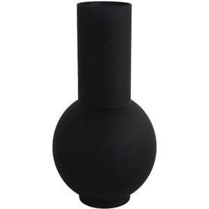 Countryfield Bloemenvaas Catlin - mat zwart glas - D20 x H36 cm - Vazen