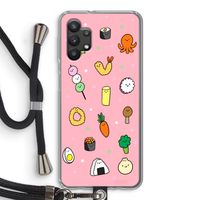 Happy bento friends: Samsung Galaxy A32 5G Transparant Hoesje met koord