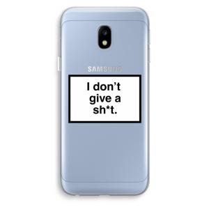 Don't give a shit: Samsung Galaxy J3 (2017) Transparant Hoesje
