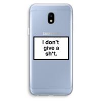 Don't give a shit: Samsung Galaxy J3 (2017) Transparant Hoesje - thumbnail