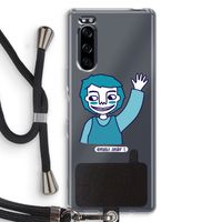 Zwaai: Sony Xperia 5 Transparant Hoesje met koord