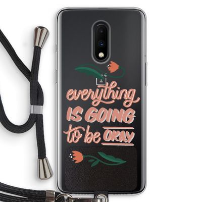 Optimistic flower girl: OnePlus 7 Transparant Hoesje met koord