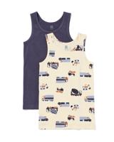 HEMA Kinderhemden auto - 2 stuks gebroken wit (gebroken wit)