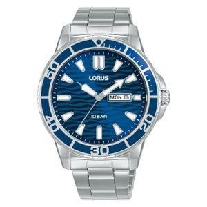 Lorus RH357AX9 Horloge staal zilverkleurig-blauw 42 mm