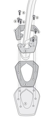 GIVI Zijstandaard verbreder, voor de motorfiets, ES6422