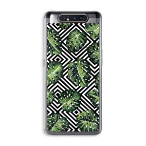 Geometrische jungle: Samsung Galaxy A80 Transparant Hoesje
