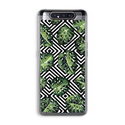 Geometrische jungle: Samsung Galaxy A80 Transparant Hoesje
