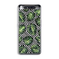Geometrische jungle: Samsung Galaxy A80 Transparant Hoesje