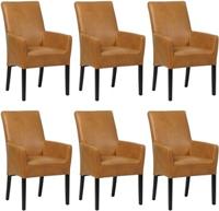 Set van 6 Leren eetkamerstoelen Just - met armleuning - Echt leer, Landelijk, Comfortabel en kies uit meer dan 150+ kleuren - Ontdek de Vele Leersoorten en Kleuren bij ShopX Set van 6 Leren eetkamerstoelen Just - met armleuning - Echt leer, Landelijk, Comfortabel en kies uit meer dan 150+ kleuren - Ontdek de Vele Leersoorten en Kleuren bij ShopX