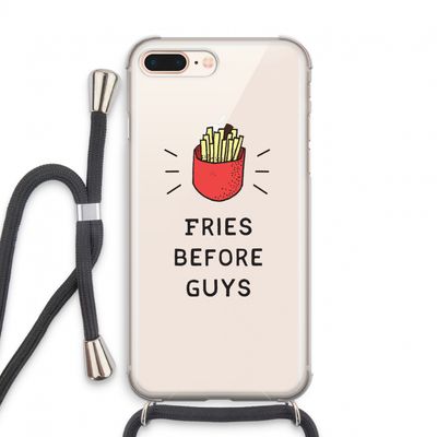 Fries before guys: iPhone 7 PLUS Transparant Hoesje met koord