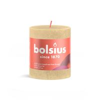 Bolsius - Rustiek stompkaars shine 80 x 68 mm Oat beige kaars - thumbnail