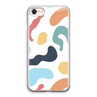 Memphis Shapes Blue: iPhone 8 Transparant Hoesje