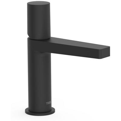 Wastafelkraan Tres Project | Opbouw | Mengkraan | Standaard model | 1-knop | Rond | Zwart mat
