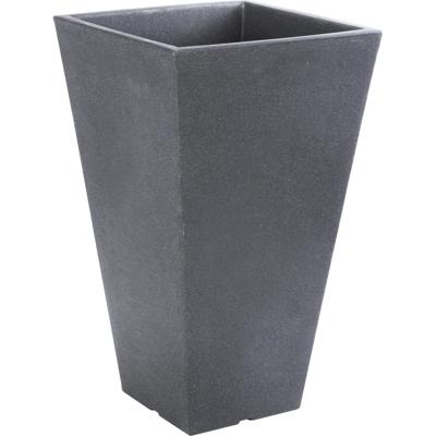 Pro Garden bloempot - antraciet grijs - 35x 35 x 55 cm - Buiten plantenpotten/plantenbakken